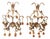 Wall Lamps with Dropping Crystal Glass, Italy, 1960s, Set of 2 For Sale