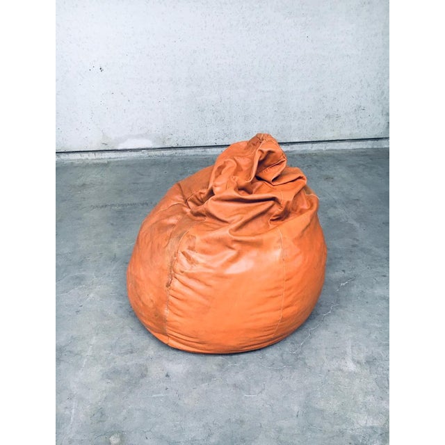 Vintage Leather Patchwork Bean Bag, Italy, 1970s For Sale - Image 9 of 15
