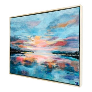 Yvonne Beeris, Mister Pink Sky, Acrylic on Canvas, Framed For Sale