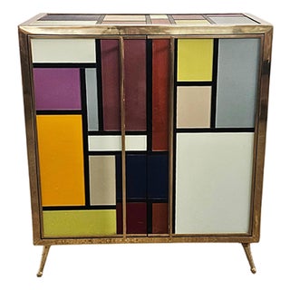 Murano Glass Sideboard, 1980s For Sale