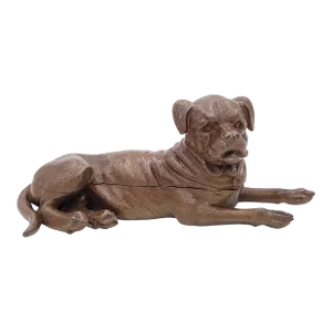 Victorian Inkwell in the Shape of a Dog, England Circa 1880