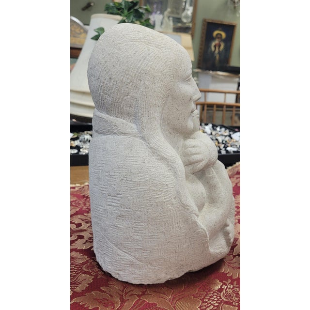 1960s Stone Sculpture of a Mother & Child For Sale In Philadelphia - Image 6 of 14