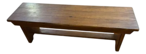 Early 20th Century Primitive Style Mortis and Tenon Wooden Bench