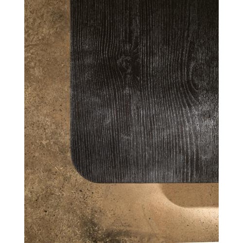 Handmade Black Burned Oak Low Coffee Table by Dennis Kaiser For Sale - Image 4 of 8