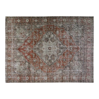 Vintage Persian Hand-Knotted Wool Rug, 8'7"x11'8" For Sale