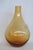Mid-Century Modern Hand Blown Amber Art Glass Vase Large Pear Shape Slender Neck Bulbous Body 5089b For Sale - Image 3 of 9