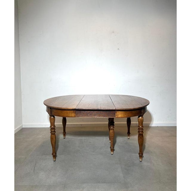 Brown Extending Dining Table in Oak For Sale - Image 8 of 10