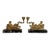 Vintage French Neoclassical Brass & Marble Figural Candlestick Holder - A Pair For Sale