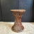 Dark brown vintage Cane and Bamboo round stool/ plant stand / occasional table