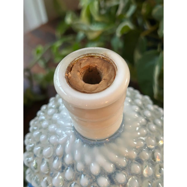 White 1930’s Fenton White Hobnail Milk Glass Perfume Bottle With Stopper For Sale - Image 8 of 8
