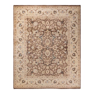 Eclectic, One-of-a-Kind Hand-Knotted Area Rug - Brown, 8' 3" x 10' 2" For Sale