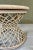 1960s White Rattaan Wicker Bamboo Side Table For Sale - Image 4 of 10