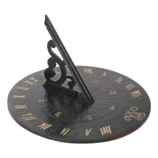 Late 20th Century Cast Iron Sundial For Sale