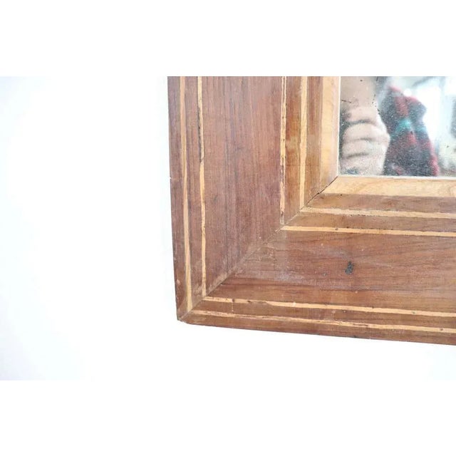 Antique Inlaid Walnut Wall Mirror, 1820s For Sale - Image 5 of 8