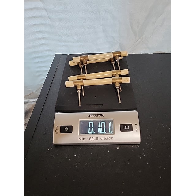 White Quartz & Brass Knobs Drawer Pulls For Sale In San Francisco - Image 6 of 6