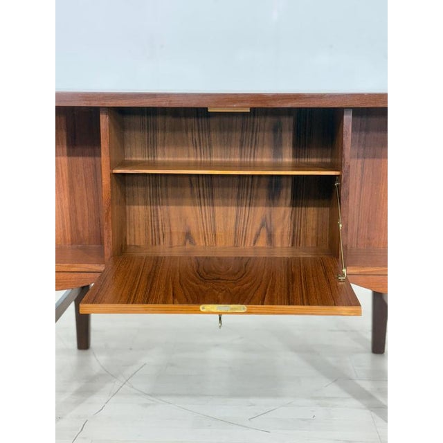 Brown Vintage Danish Teak Desk For Sale - Image 8 of 9