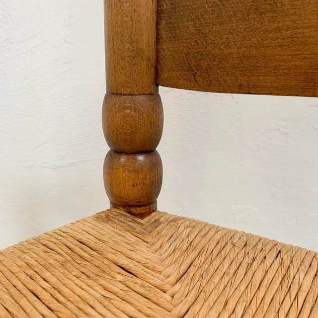 Wood Vintage French Decorative Wood Chairs, 1940, Set of 2 For Sale - Image 7 of 16