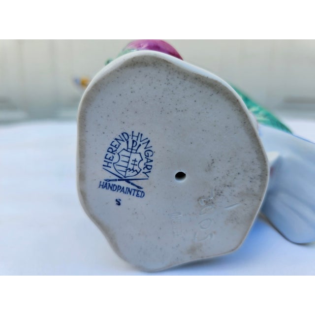 Blue Herend Ceramic Parrot For Sale - Image 8 of 11