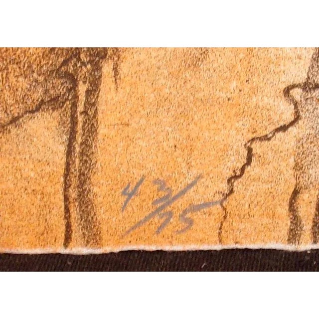 Robert Benjamin "Window Rock" Arizona Signed Original Lithograph Unframed For Sale - Image 4 of 5