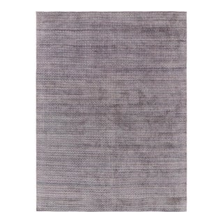 Rug & Kilim’s Textural Rug in Purple With Geometric Patterns For Sale