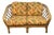 Vintage Floral Bentwood and Rattan Loveseat For Sale