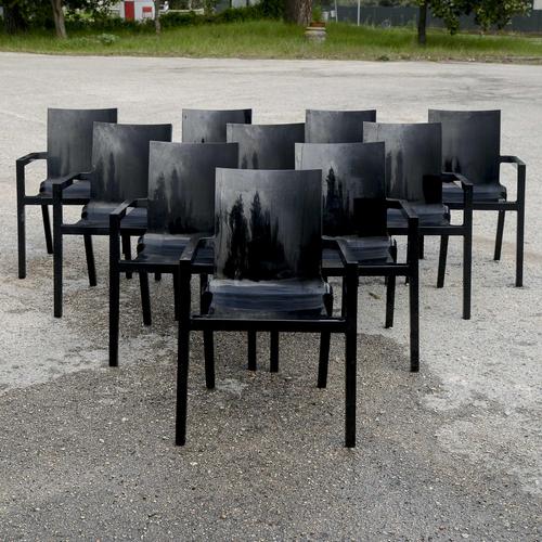 Driade Deville Chairs by Christophe Pille, Set of 10 For Sale - Image 9 of 9