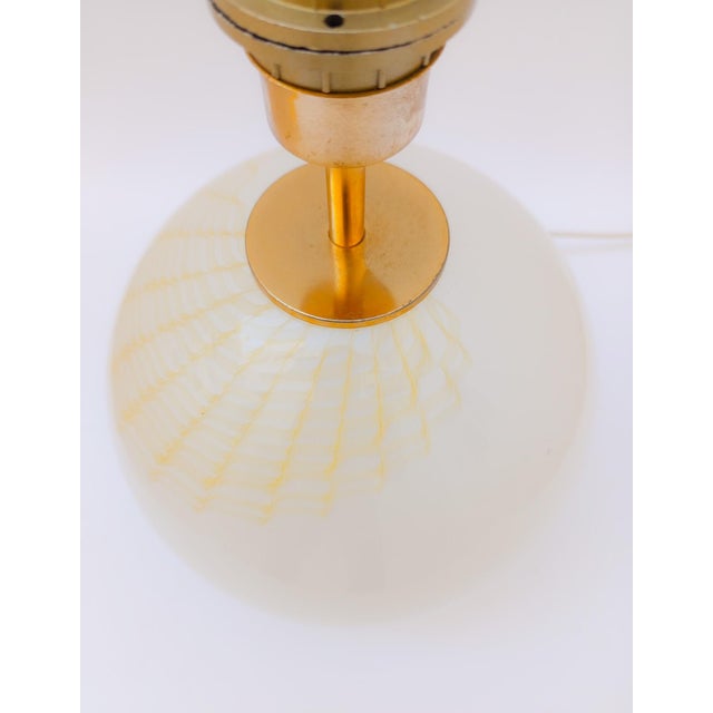 Beige Gold Sphere Table Lamp in Murano Glass attributed to La Murrina, 1980s For Sale - Image 8 of 11