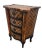 Coastal Vintage Nightstand Cabinet Chest Four Drawers Bamboo / Wicker Tiki Petite Size For Sale - Image 3 of 14