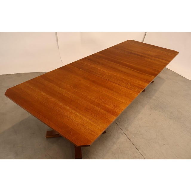 Stickley Stickley Mission Collection Oak Double Pedestal Dining Table For Sale - Image 4 of 18