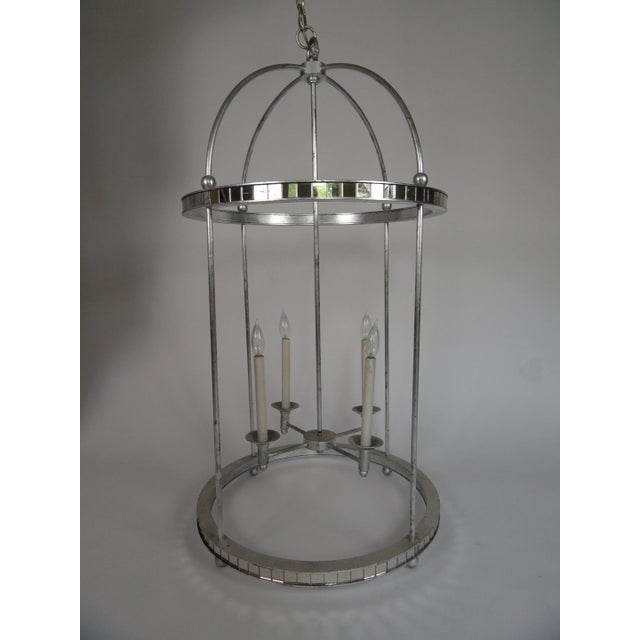 Metal Mirrored Birdcage Chandelier For Sale - Image 7 of 7