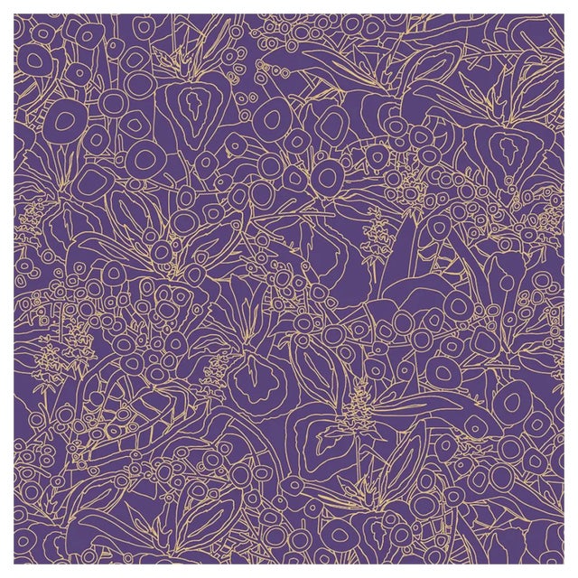 72 Kō Geishi Hange Shouzu Purple Panel by Ginette Caron and Masami Moriyama for Midsummer-Milano For Sale