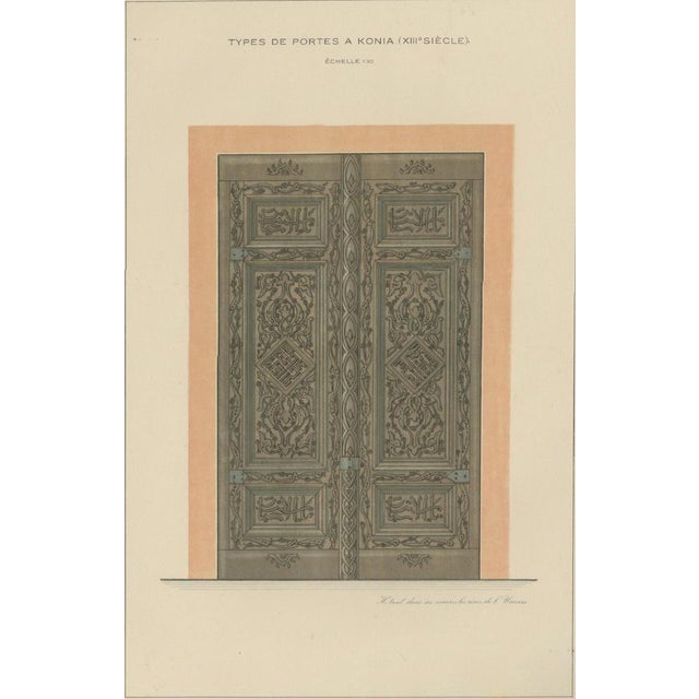 Alexandre M. Raymond, Seljuk Carved Wooden Door from Konya, 1924, Paper For Sale - Image 4 of 9