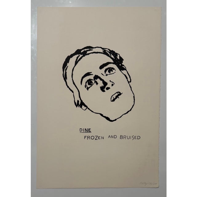 R.B. Kitaj (British American 1932-2007) Hand signed and numbered Screenprint This is from the Robert Creeley daybook. They...