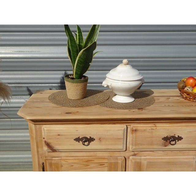 Wood Natural Pine Sideboard, 1980s For Sale - Image 7 of 18