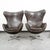 A lounge chair set to drool over! Restoration hardware egg chairs in distressed leather. Extremely comfortable and very...