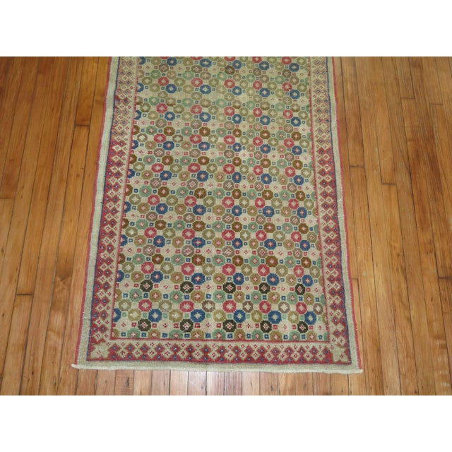 Art Deco Art Deco Vintage Turkish Runner - 3' x 10'4" For Sale - Image 3 of 6
