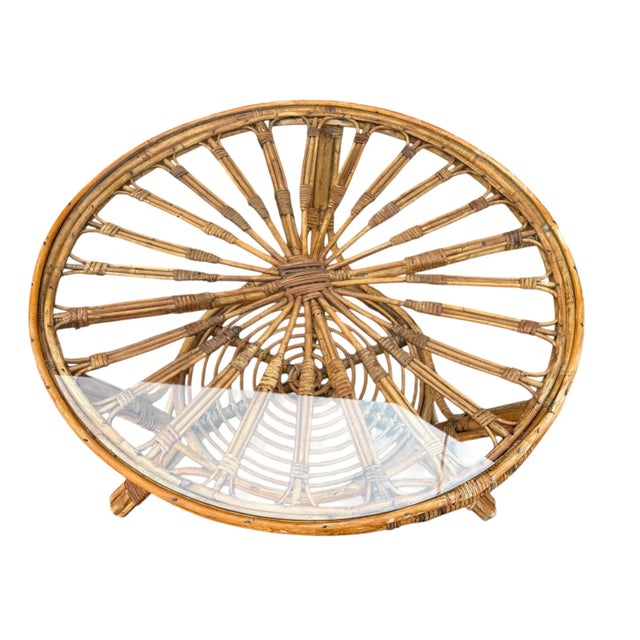 Rattan Coffee Table, Spain, 1960s For Sale - Image 10 of 16