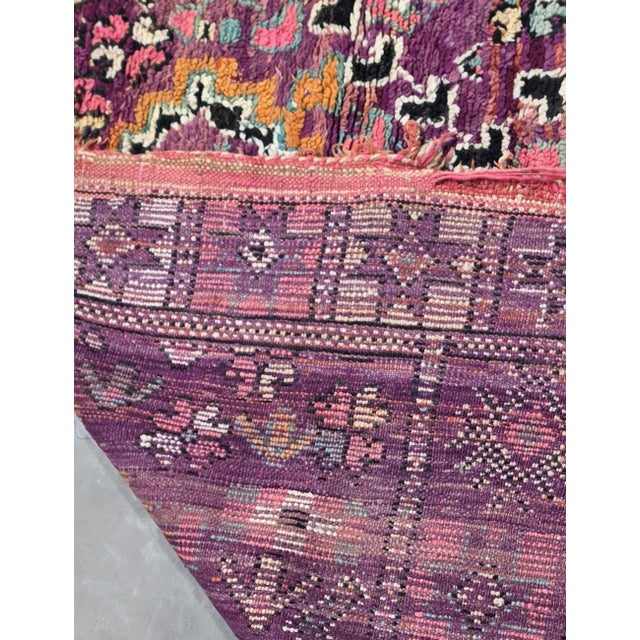 Purple Moroccan Vintage Area Rug - 9.5 X 5.9 Ft For Sale - Image 8 of 8