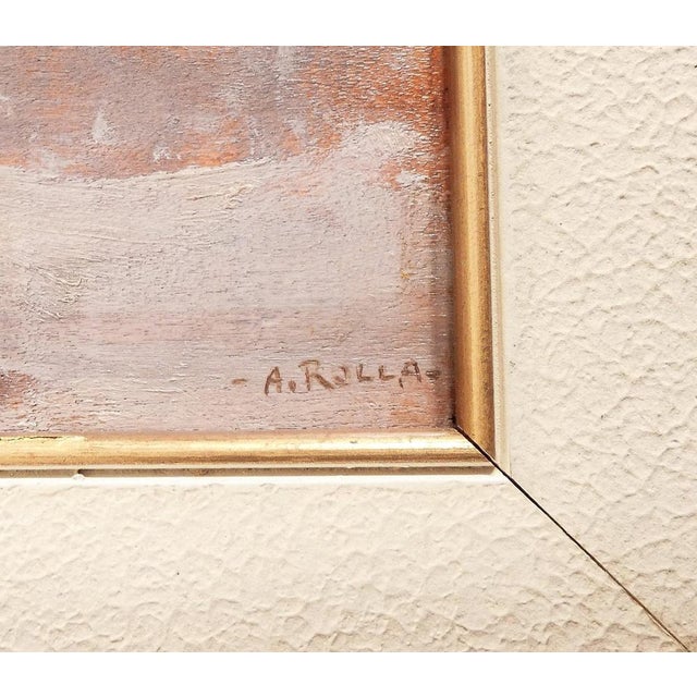 A. Rolla, Palatine Gates, Turin, Oil Painting, Framed For Sale - Image 3 of 5