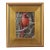 Red Cardinal Bird Portrait Painting Including the Antiqued Gold Wood Frame For Sale