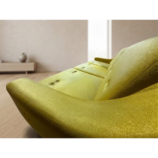 Mid-Century Folding Sofa Bed in Mustard, Czechoslovakia, 1930s For Sale - Image 10 of 12