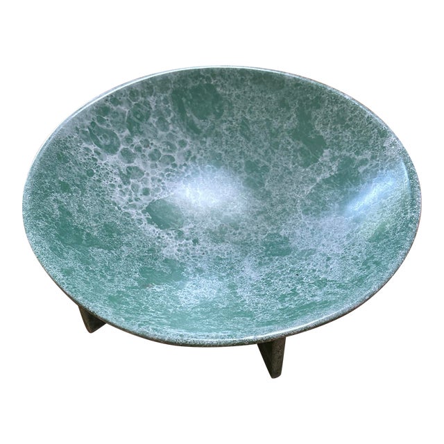 Jonathon Adler Low Ceramic Bowl Marble Euc For Sale