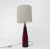 Opic ruby ​​red glass lamp and brass frame attributed to Bent Nordsted for Kastrup. New broken white lampshade,...