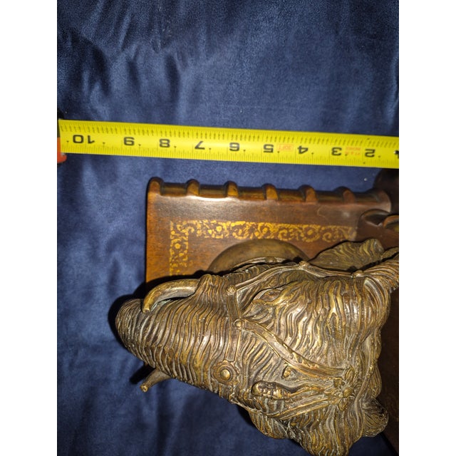 A Theodore Alexander Pair of Vintage-Style Elephant Head Bookends Fd For Sale - Image 4 of 8