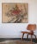 -Original Vintage ABSTRACT EXPRESSIONIST PAINTING 37x49" Oil / Canvas Framed, Large Impasto Textured Mid-Century Modern...
