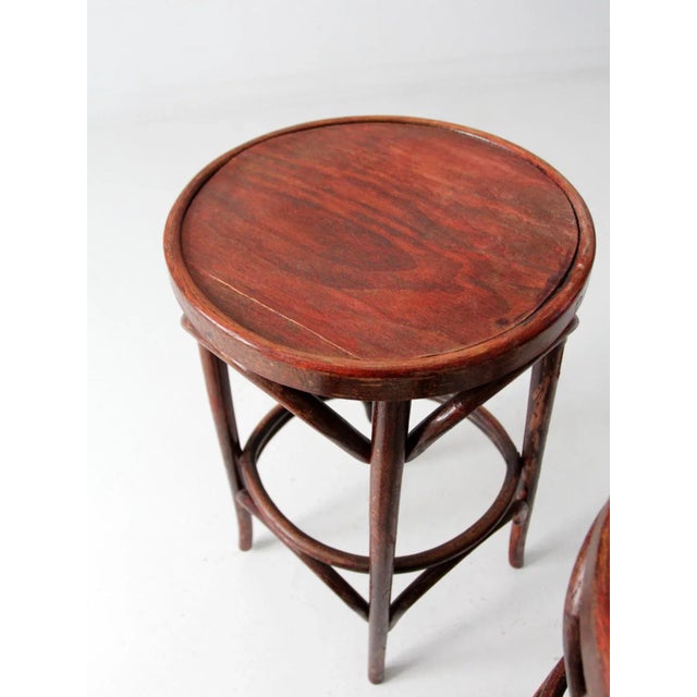 Mid-Century Bentwood Stools For Sale - Image 9 of 12