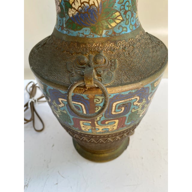 1960s 1960s Asian Style Metal Lamp For Sale - Image 5 of 10