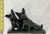 Vintage 1930s American Twin Scotties "Listen" Cast Iron Dog Doorstop Made for the Texaco Oil Co. For Sale - Image 10 of 12