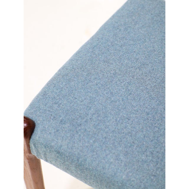 Teak and Blue Dining Chairs from Emc Møbler, Denmark, 1960s, Set of 4 For Sale - Image 17 of 18