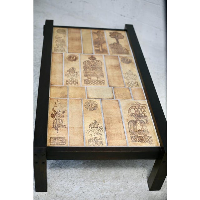 Large Coffee Table with Character Decorations by Roger Capron, 1960s For Sale - Image 11 of 18